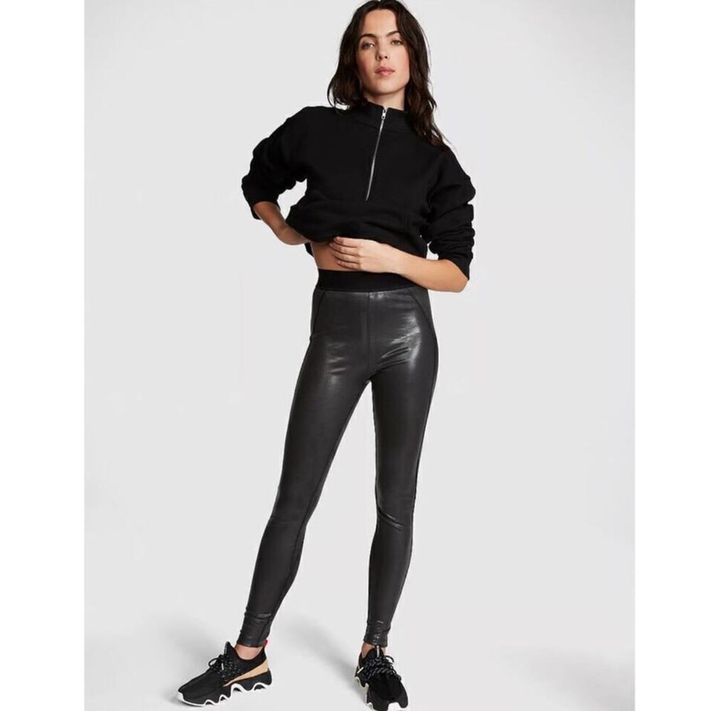 PINK VS Active Wet Look Leggings XXL Black Activewear Gym